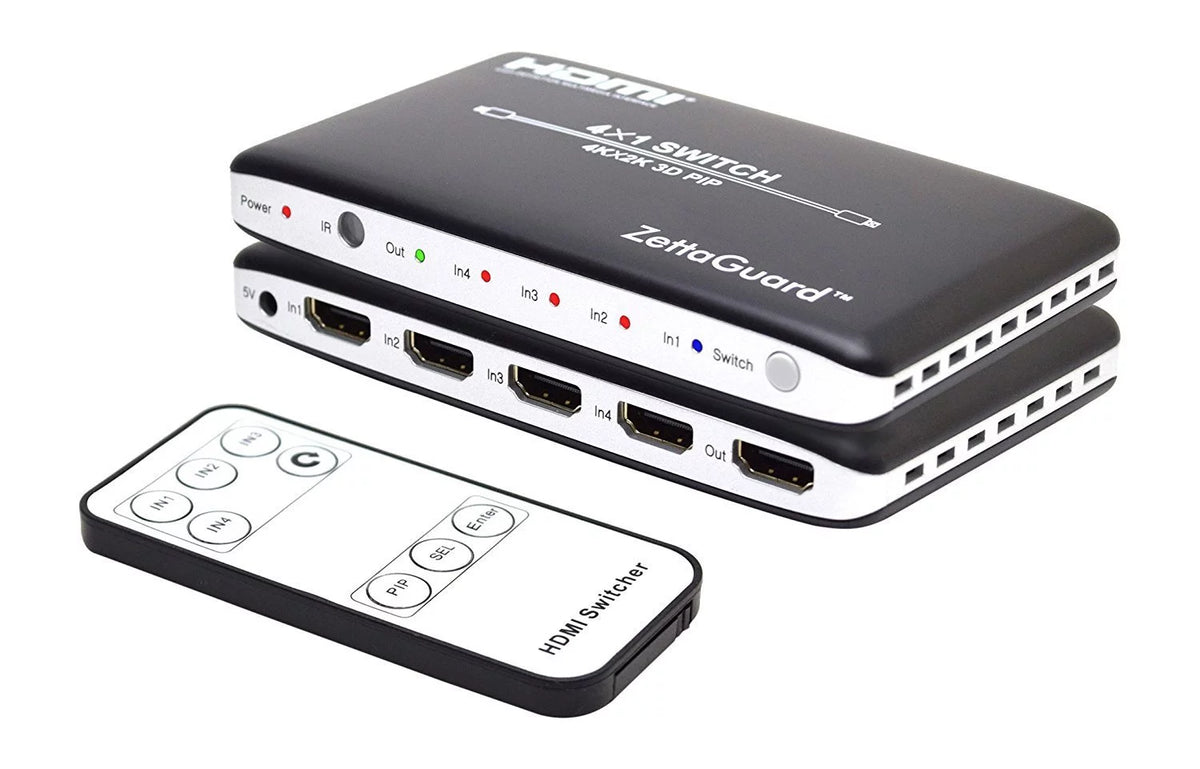 4 Port 4K HDMI Switch with PIP and IR Remote Control O382639