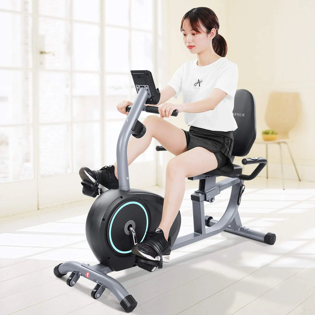 Recumbent Exercise Bike with 8 Levels Adjustable Resistance Y937107