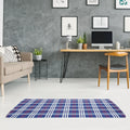Blue Red White Plaid Area Rug 2' x 3' B95530