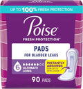 Incontinence & Postpartum Pads, 6 Drop Ultimate Absorbency, Long Length, 90 Count L952