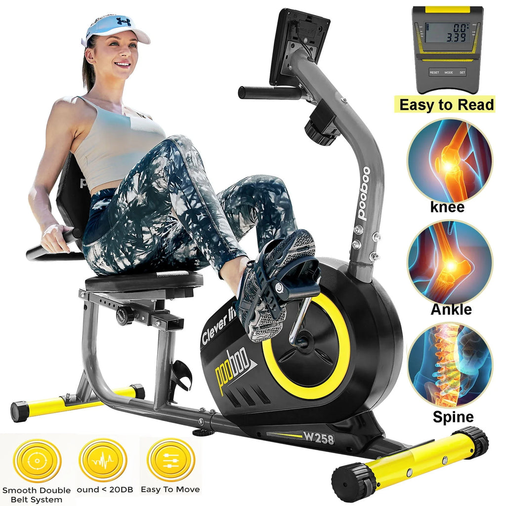 Recumbent Stationary Bike with Magnetic Resistance Y4580