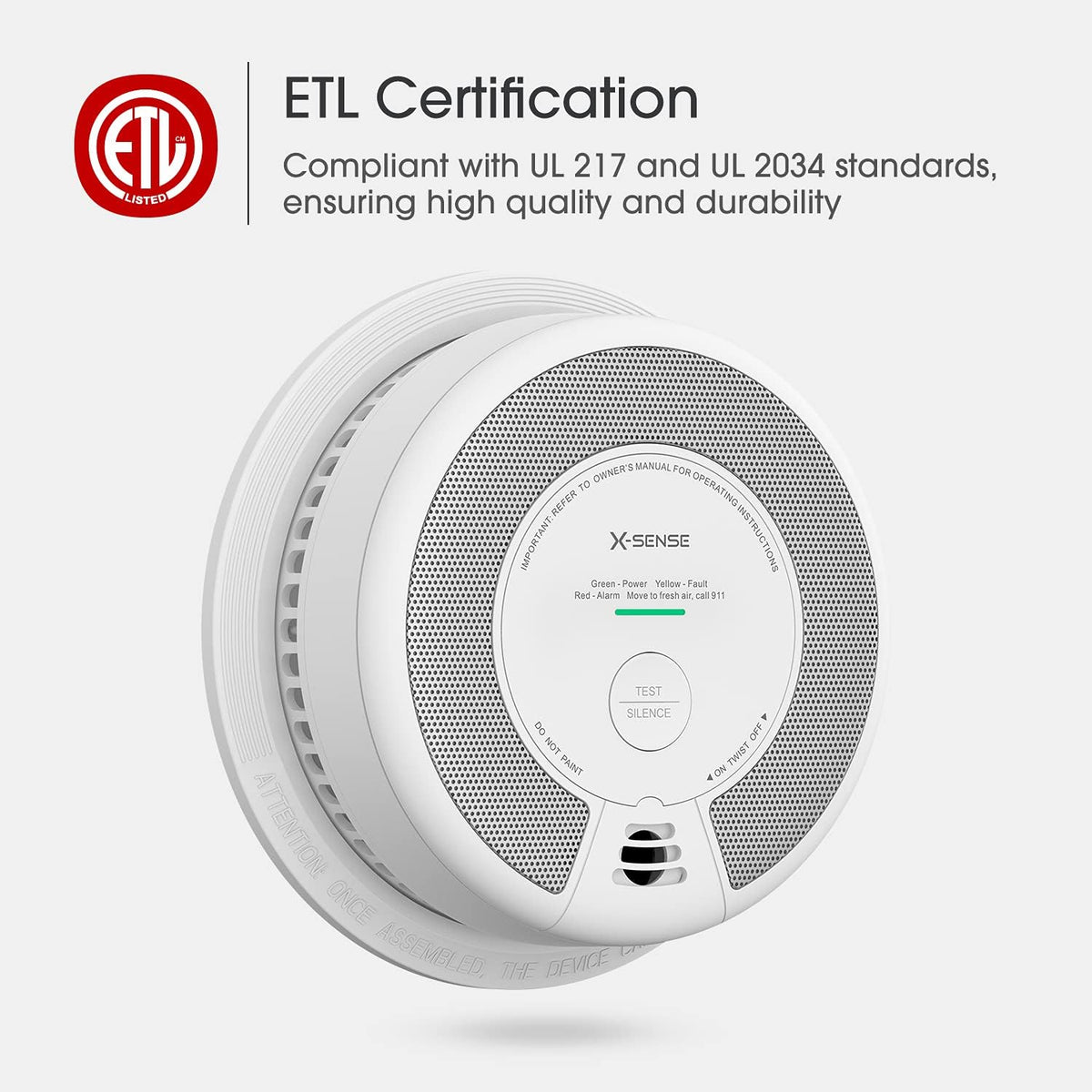 2-in-1 Smoke and Carbon Monoxide Detector Alarm H283
