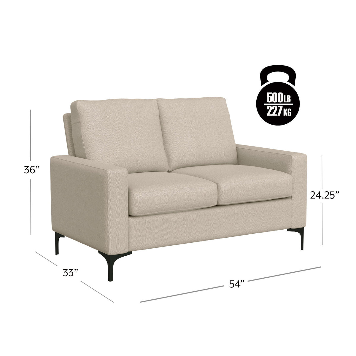 Upholstered Loveseat J749