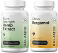 Hemp Extract Capsules 30,000 mg + Citrus Bergamot 500mg Supplement Combo V333113