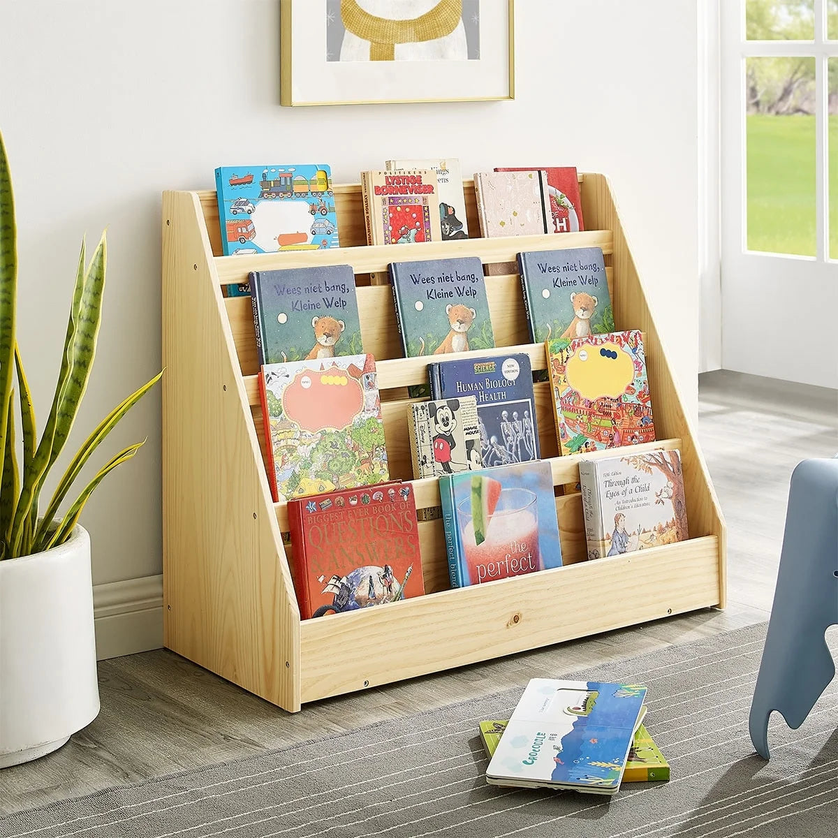 Pinewood 4 Shelves Kids Bookshelf L164