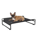 Elevated Cooling Dog Bed with Washable Mesh, Large, Black B49847