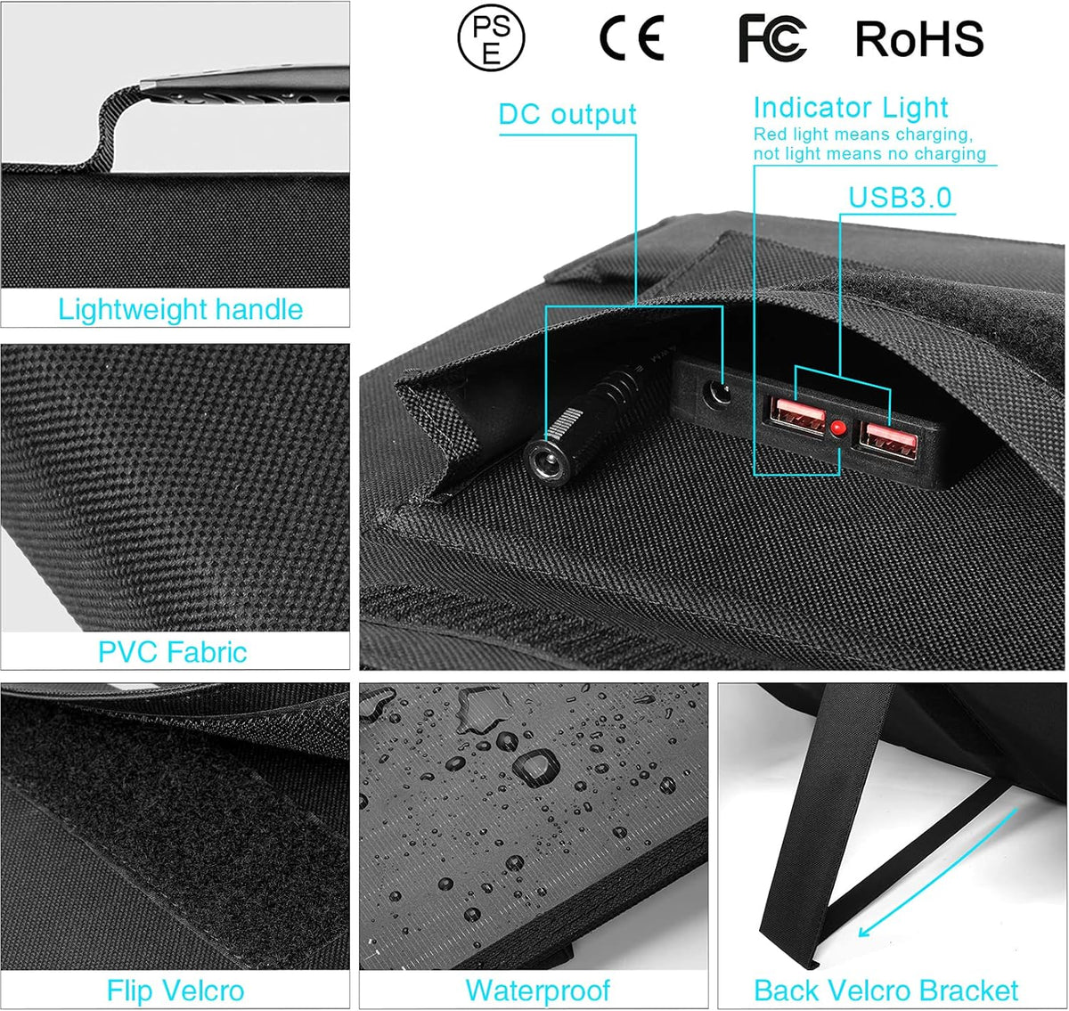 60W Foldable Portable Solar Panel U204687