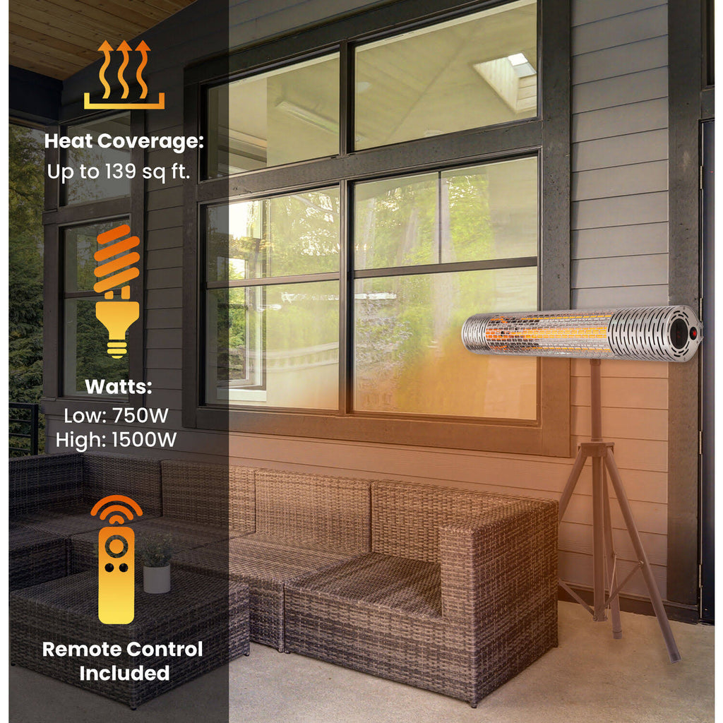 Electric Infrared Heat Lamp with Remote Control and Tripod Stand M535