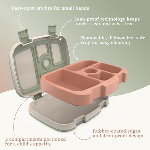 5-Compartment Leak-Proof Bento-Style Kids Lunch Box U573249