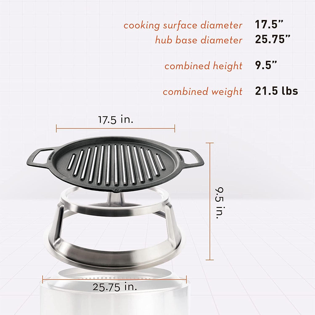 Cast Iron Cooktop with Stainless Steel Hub E759711