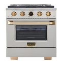 30 4.2 cu. ft. 4 Burner Propane Gas Dual Fuel Range Stainless Steel E412