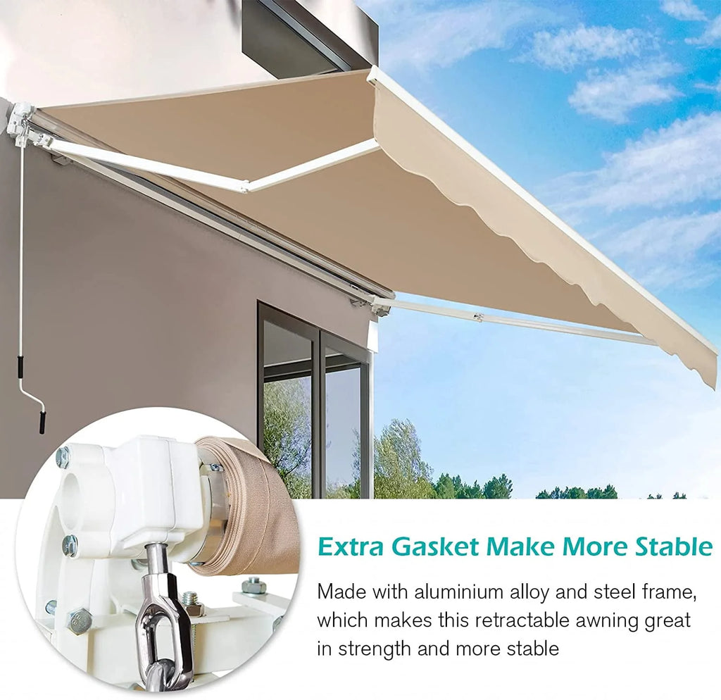 13' x 8' Retractable Patio Awning P9702