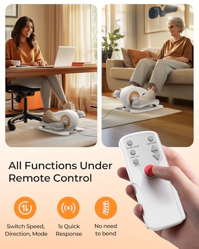 Under Desk Elliptical Electric Leg Exerciser with Remote Control R854