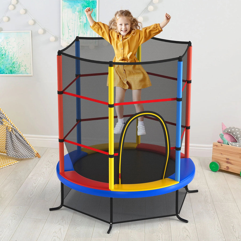 55'' Recreational Trampoline with Enclosure Net O4426