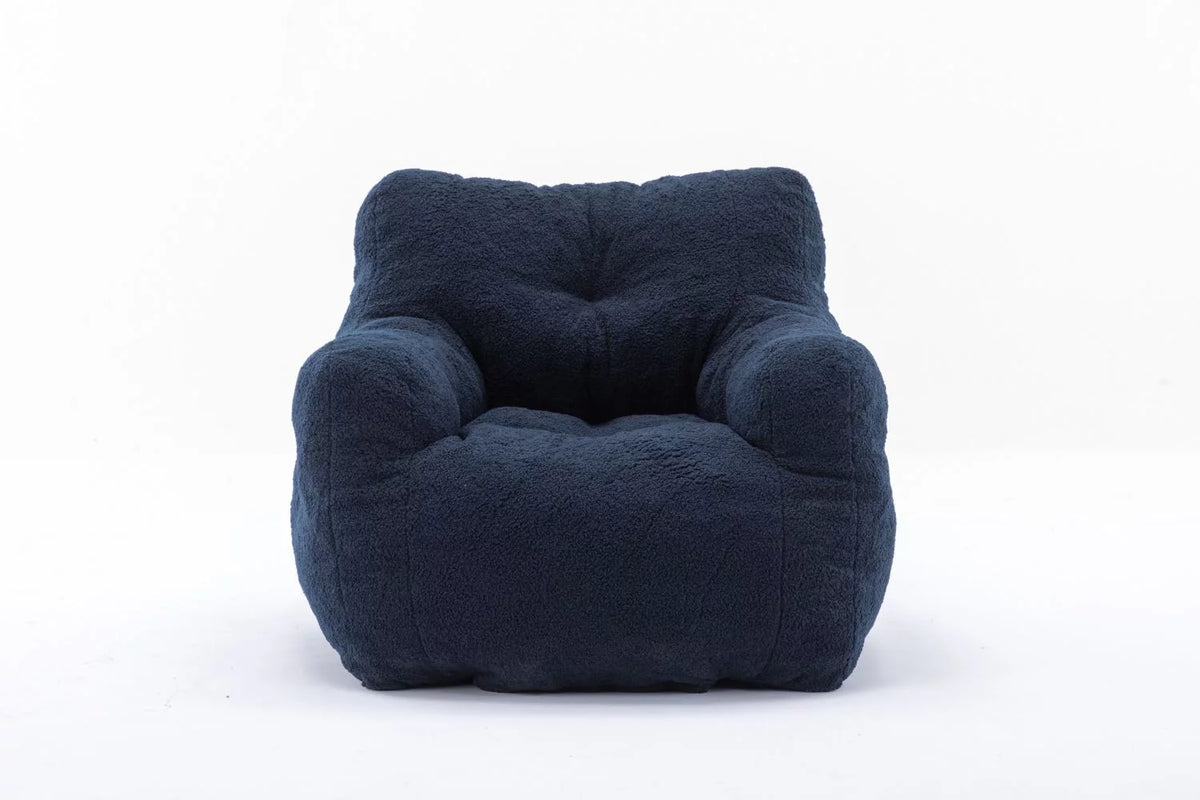 Soft Teddy Fabric Bean Bag Chair 39.4*39.4*27.6 Inches B536315