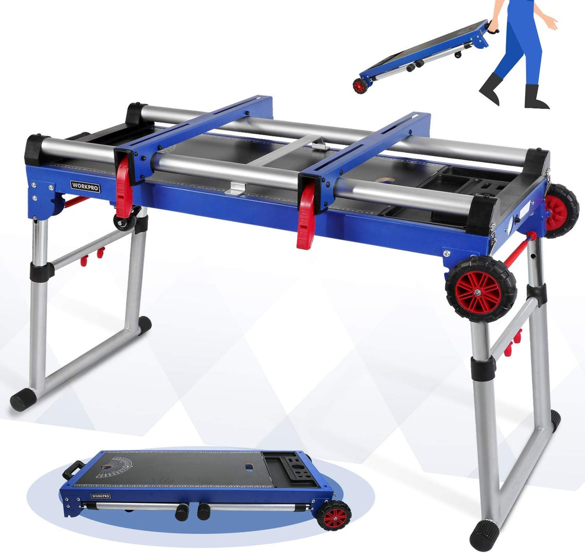 Portable Folding Workbench with Adjustable Legs J868