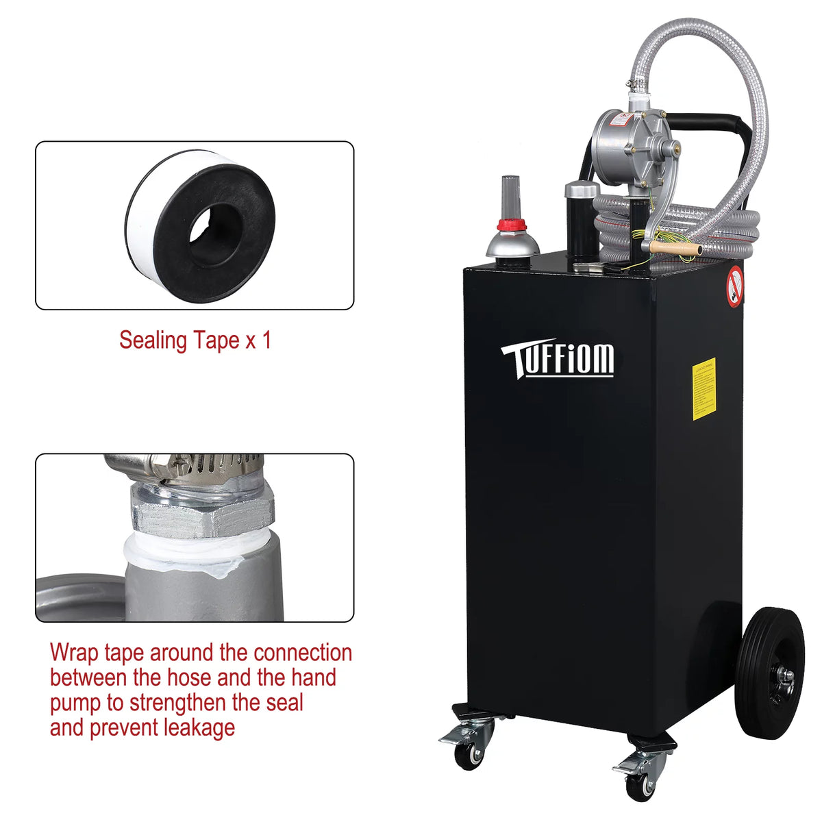 35 Gallon Gas Caddy with Hand Pump & Wheels M584