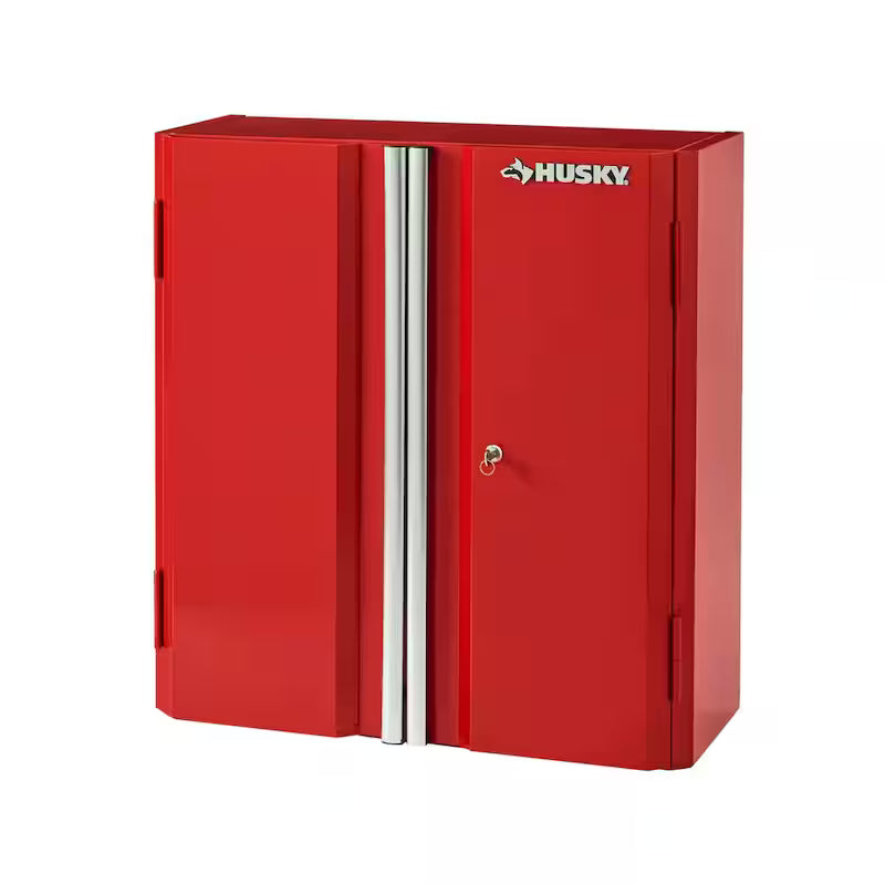 24-Gauge Steel Wall Mounted Garage Cabinet in Red F296