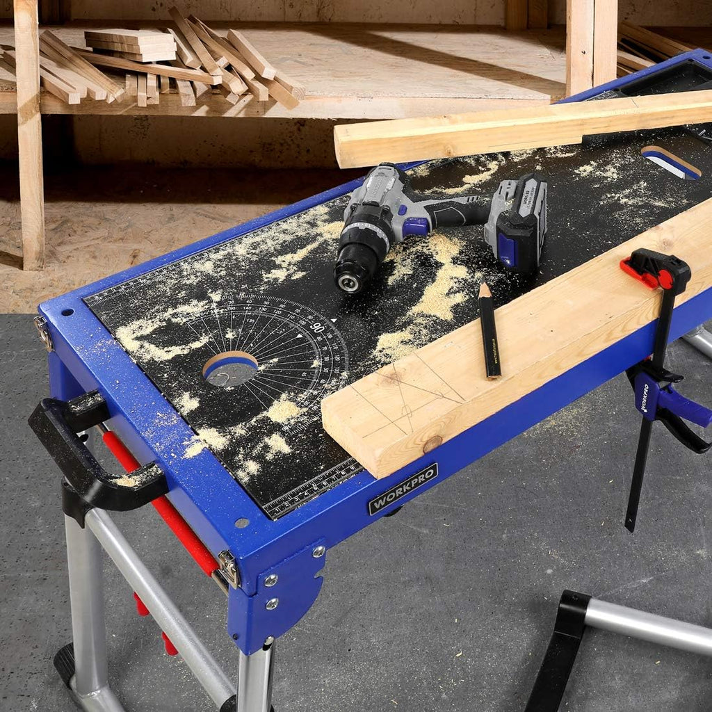 Portable Folding Workbench with Adjustable Legs J868