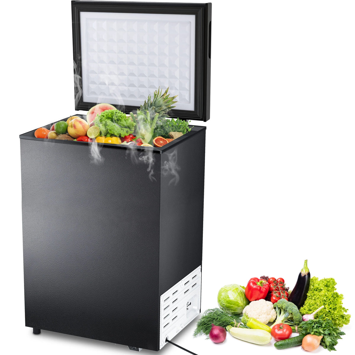 2.8 Cubic Feet Black Chest Freezer J651035