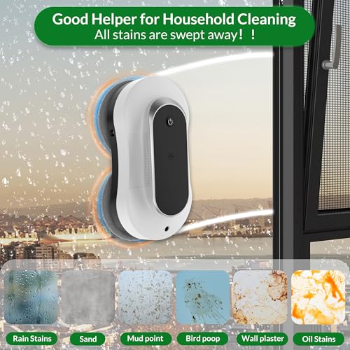 Window Cleaning Robot with Dual Water Spray, 3000Pa Suction Power I589