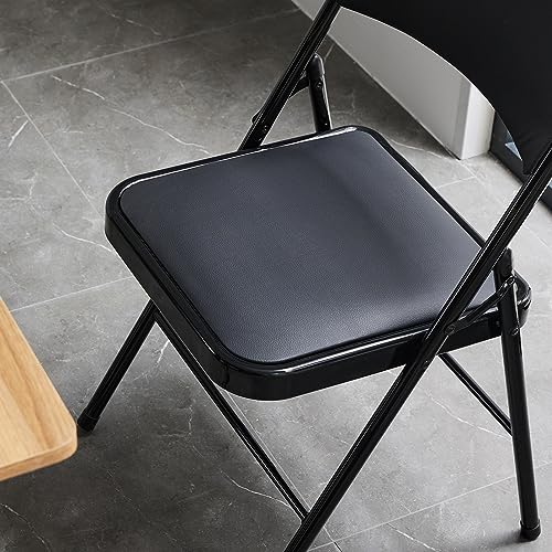 Grey 4 Pack Padded Folding Chairs with Steel Frame X47856