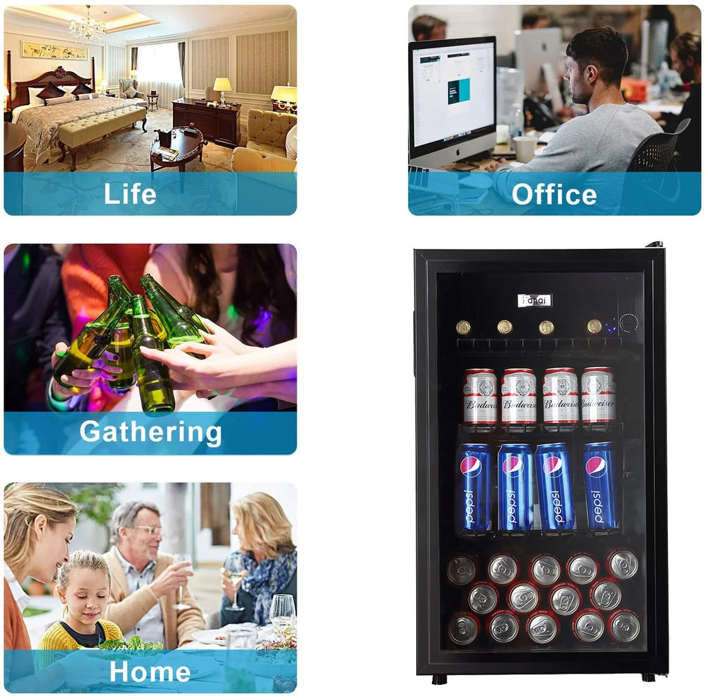 Wine Cooler and Beverage Refrigerator with Glass Door U67518