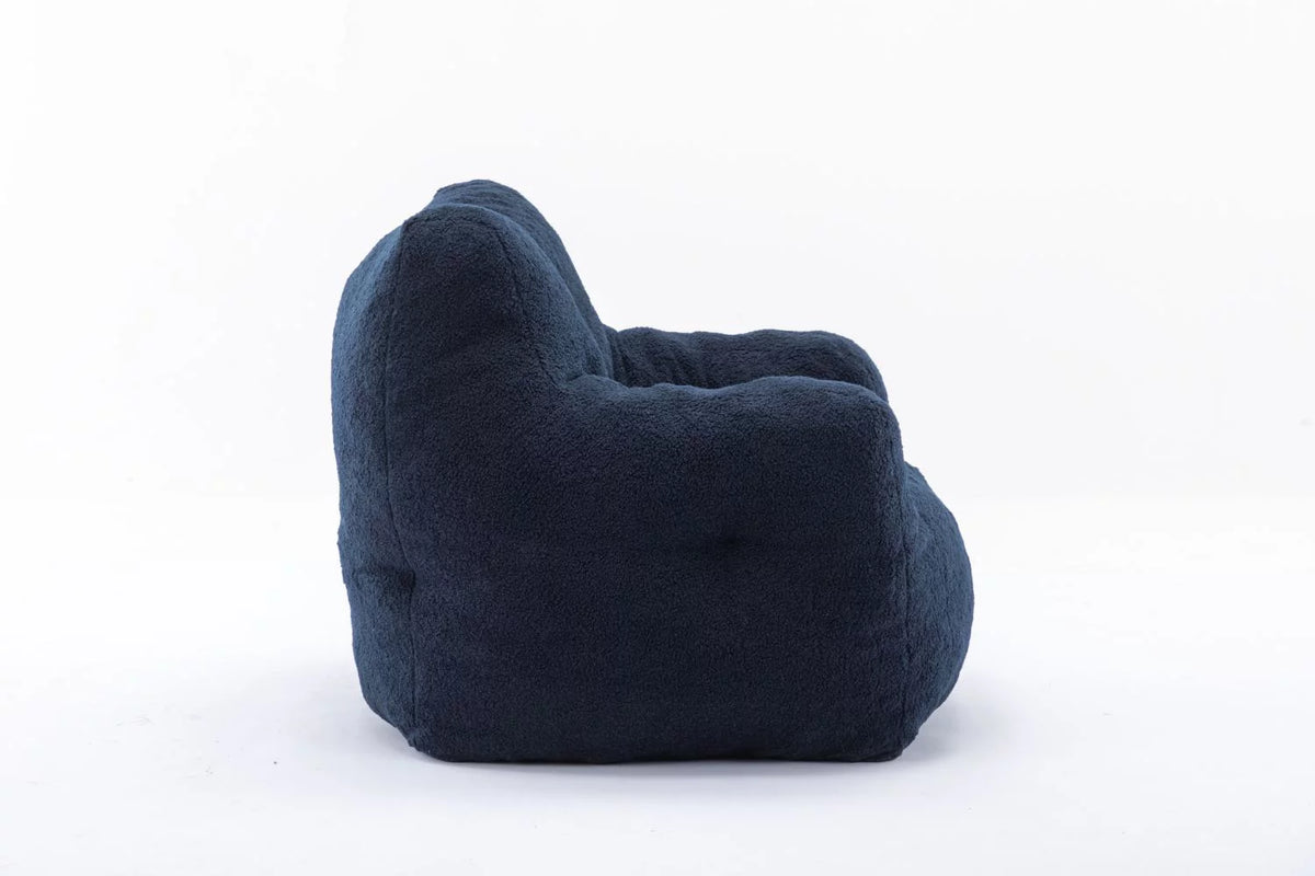 Soft Teddy Fabric Bean Bag Chair 39.4*39.4*27.6 Inches B536315