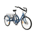 26" 350W Electric Tricycle with Basket 36V 10Ah Navy G85503