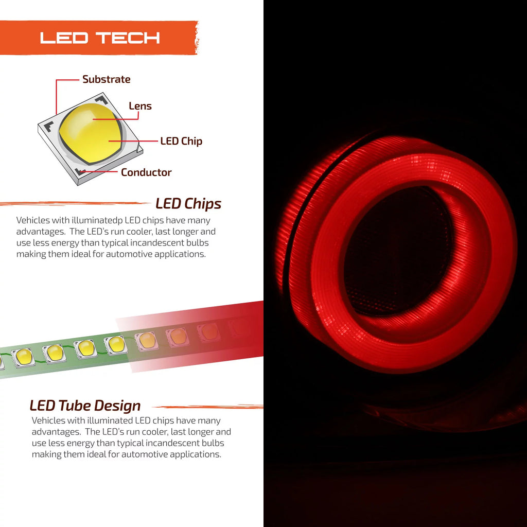 Smoked LED Projector Headlights & 3D LED Tail Lights B96808