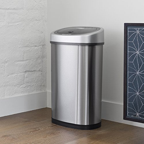 Automatic Touchless Trash Can 13 Gal Stainless Steel Z1444