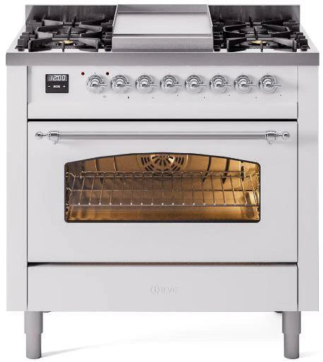 White 36 Dual Fuel Propane Gas Range A911