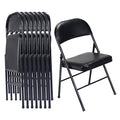 Grey 4 Pack Padded Folding Chairs with Steel Frame X47856