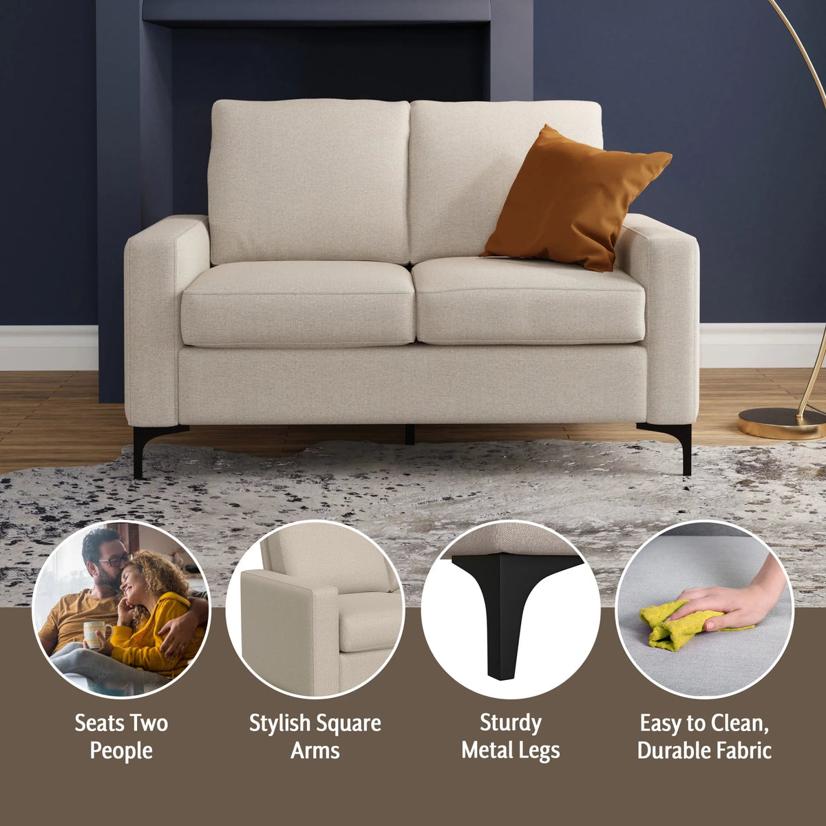Upholstered Loveseat J749