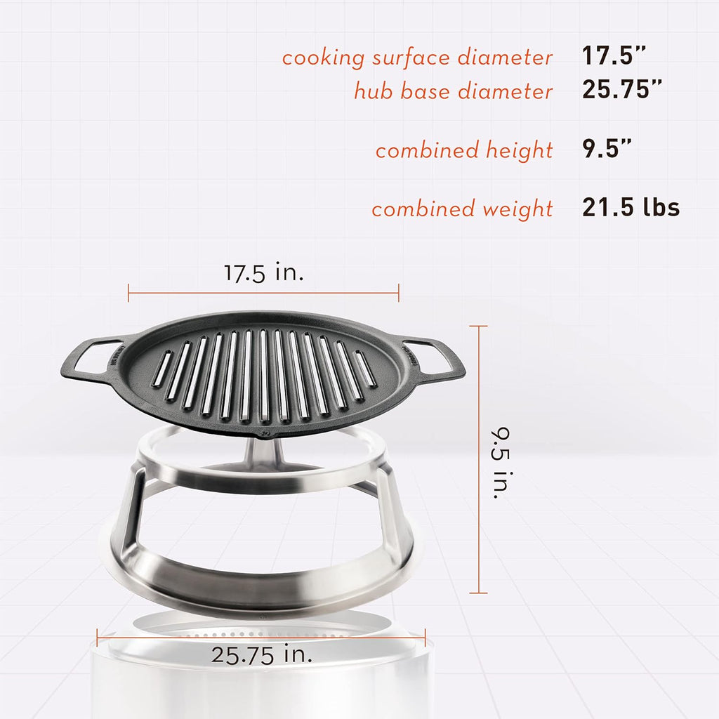 Cast Iron Cooktop with Stainless Steel Hub E759711