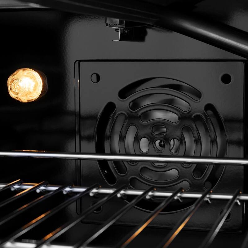 4 Burner Freestanding Gas Range & Convection Gas Oven in Black Stainless Steel X6019