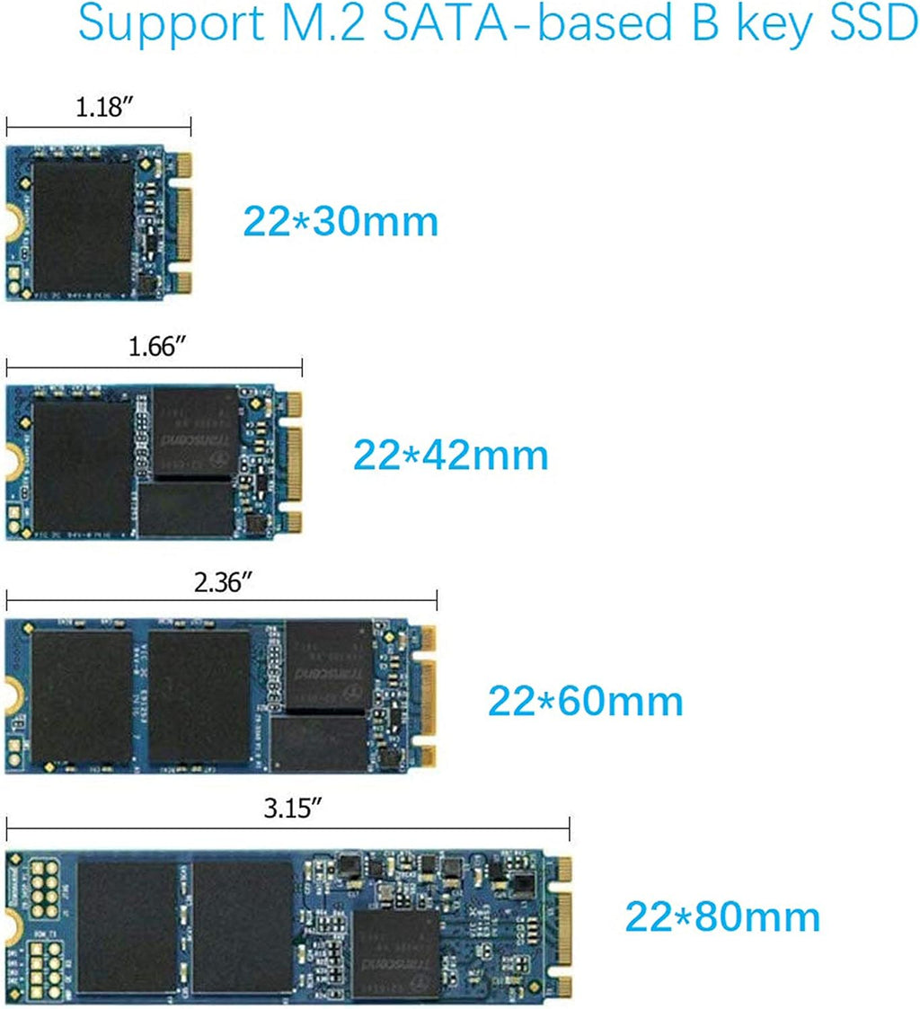 M.2 to 2.5 inch SATA Enclosure Adapter Pack of 2 M1547