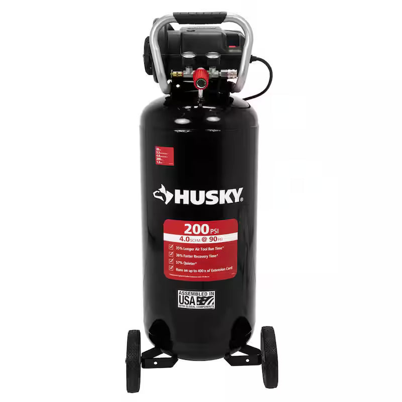 20 Gal. 200 PSI Oil Free Portable Vertical Electric Air Compressor D1257