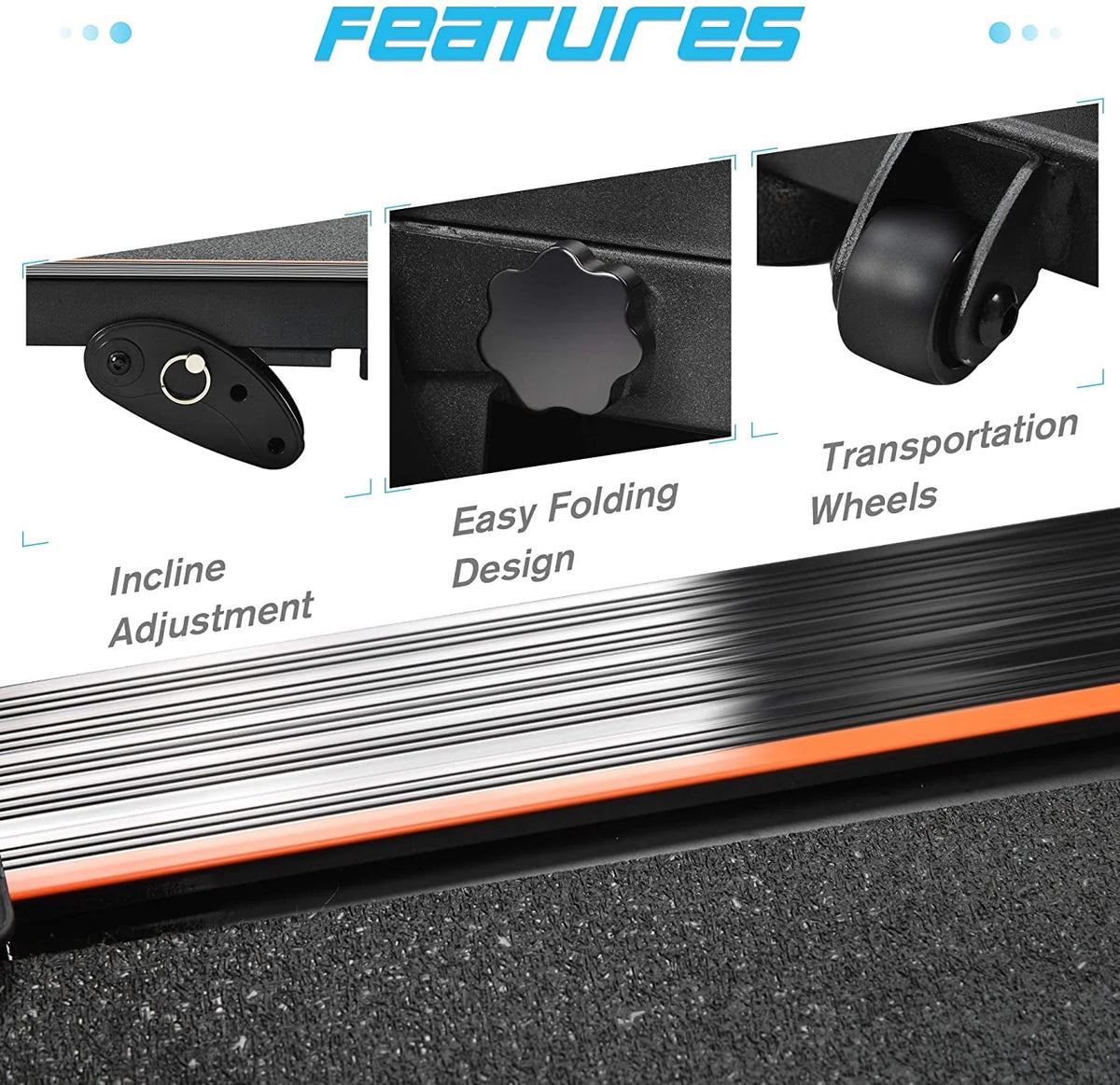 Folding Treadmill with Bluetooth and Incline W18652