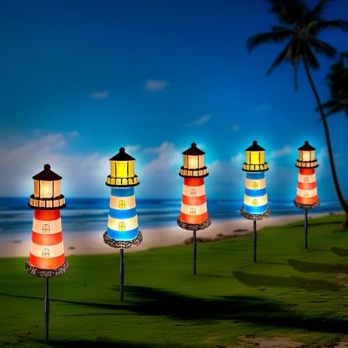 Solar Lighthouse Outdoor Garden Lights Waterproof I609331