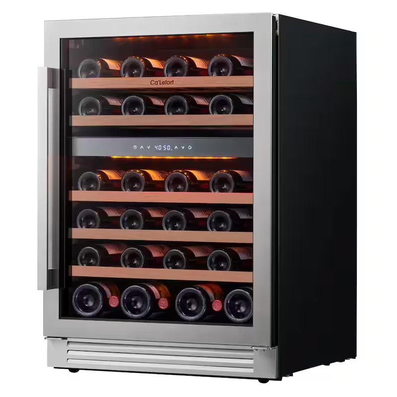 Built-In 46-Bottles Dual Zone Stainless Steel Wine Cooler J41232