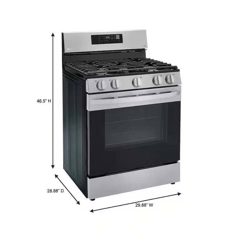 5.8 cu.ft. Smart Single Oven Gas Range with EasyClean, Wi-Fi Enabled Stainless Steel M933