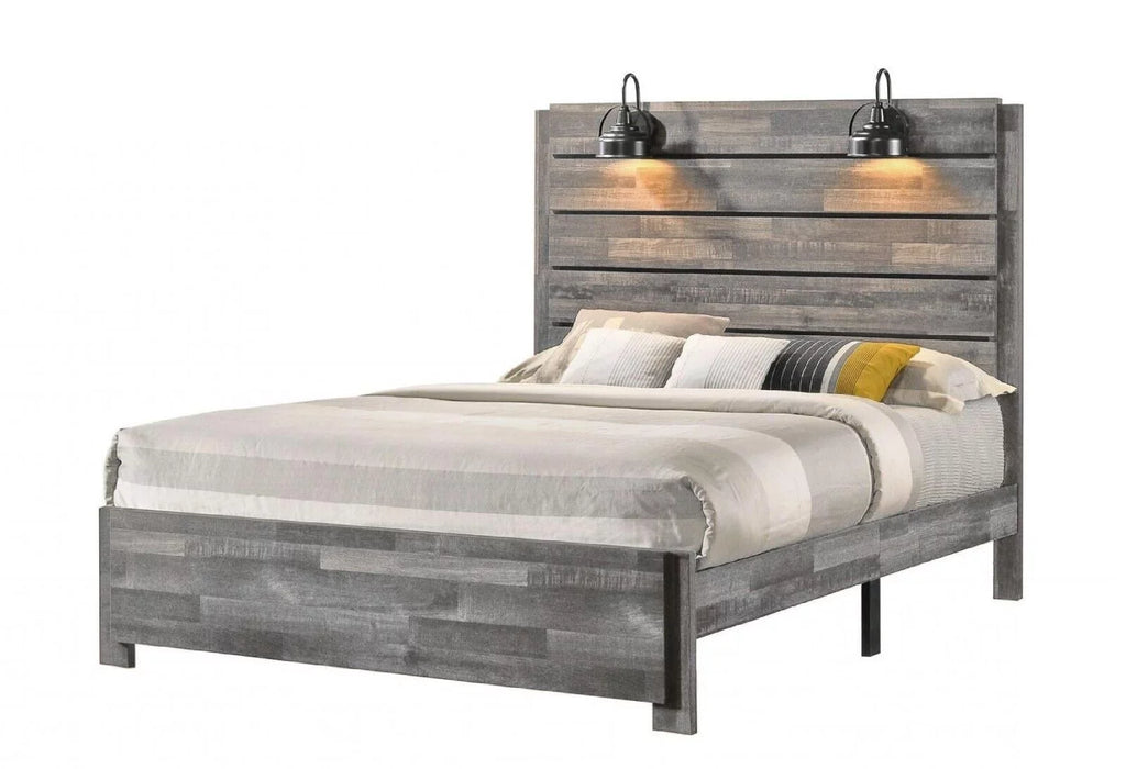 Queen Size Wooden Platform Bed H27390