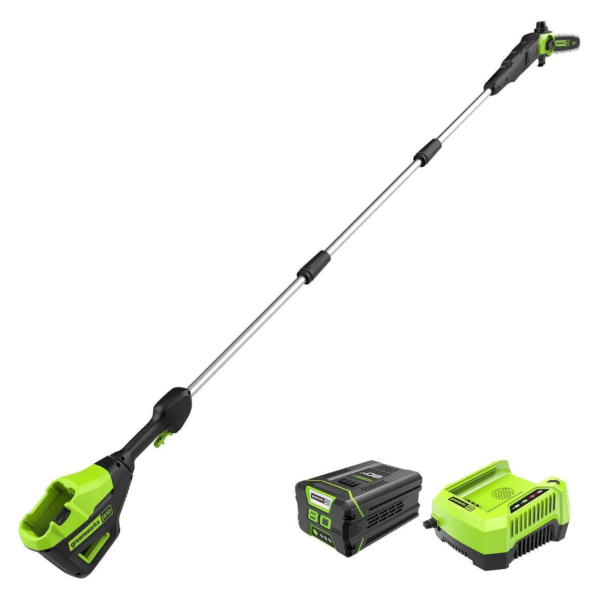 80V Cordless Battery Polesaw with 2.0Ah Battery & Rapid Charger O3442