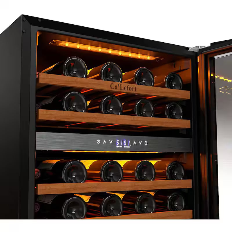Built-In 46-Bottles Dual Zone Stainless Steel Wine Cooler J41232