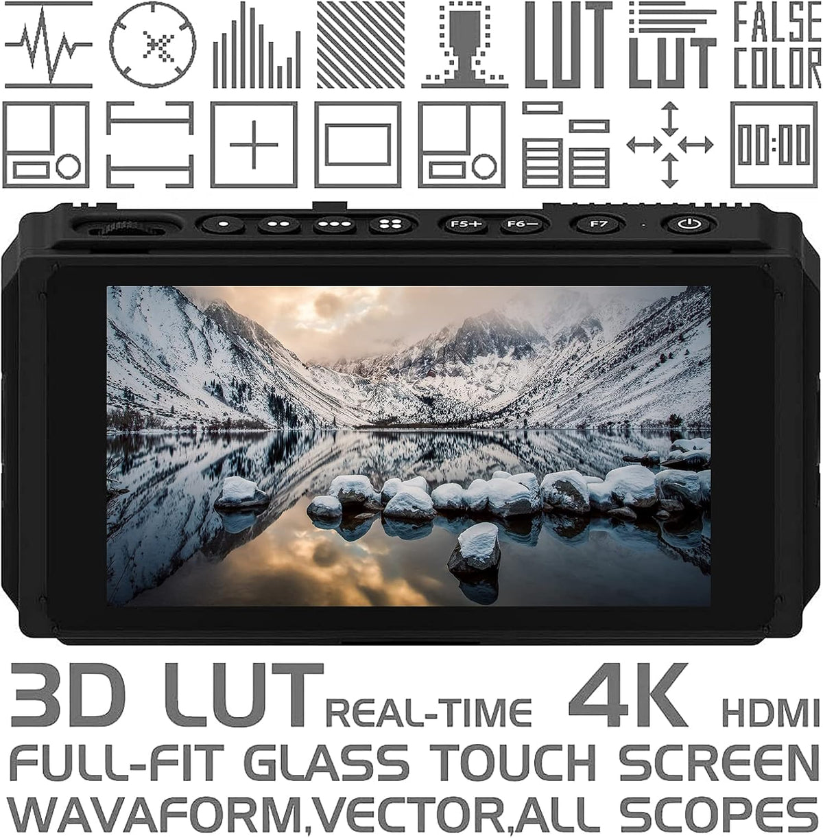 5 Inch IPS DSLR Camera Field Monitor Touch Screen 4K HDMI 3G SDI O894920