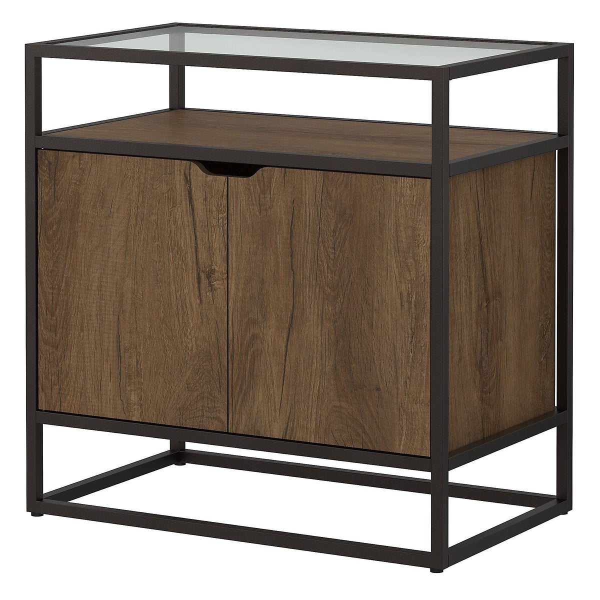 Small Storage Cabinet with Doors in Rustic Brown S889344