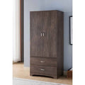 White Armoire Wardrobe Storage Cabinet U71385