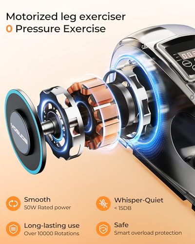 Under Desk Elliptical Electric Leg Exerciser with Remote Control R854