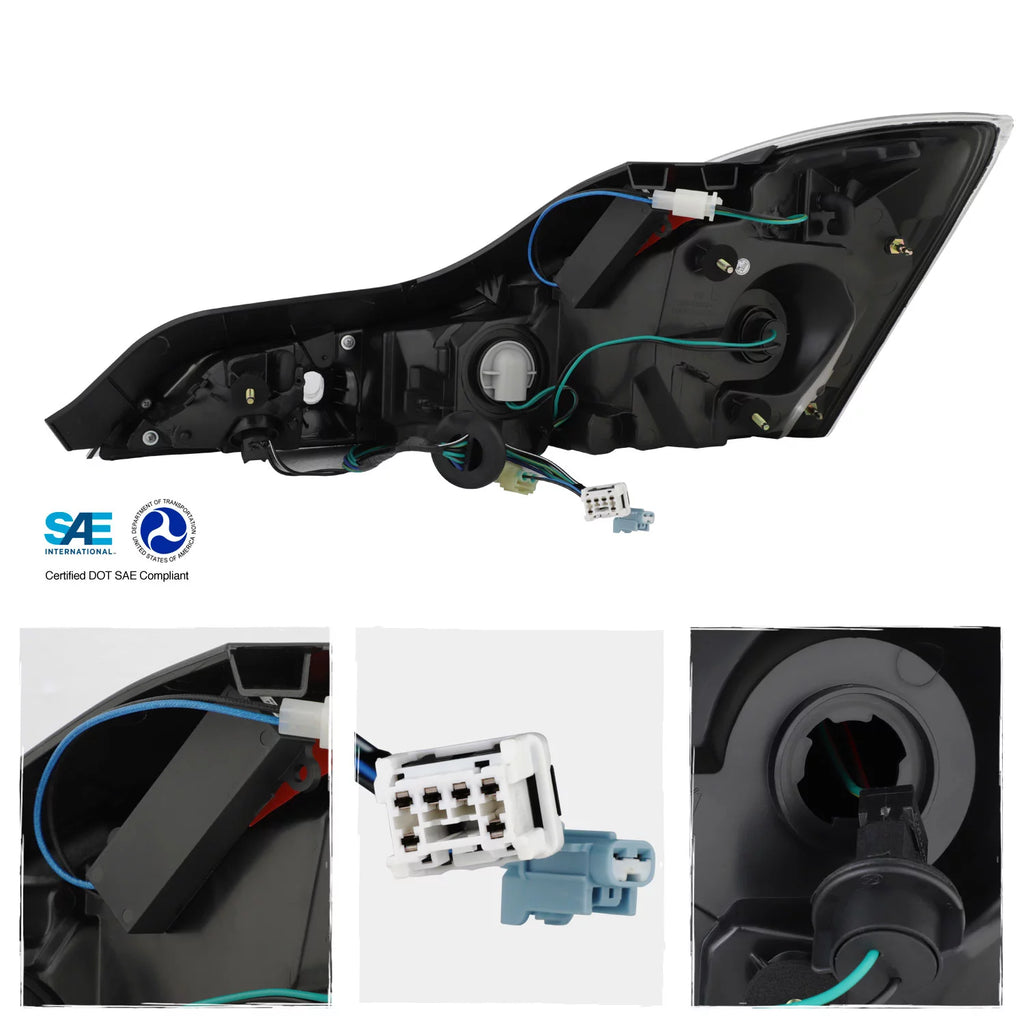 Smoked LED Projector Headlights & 3D LED Tail Lights B96808
